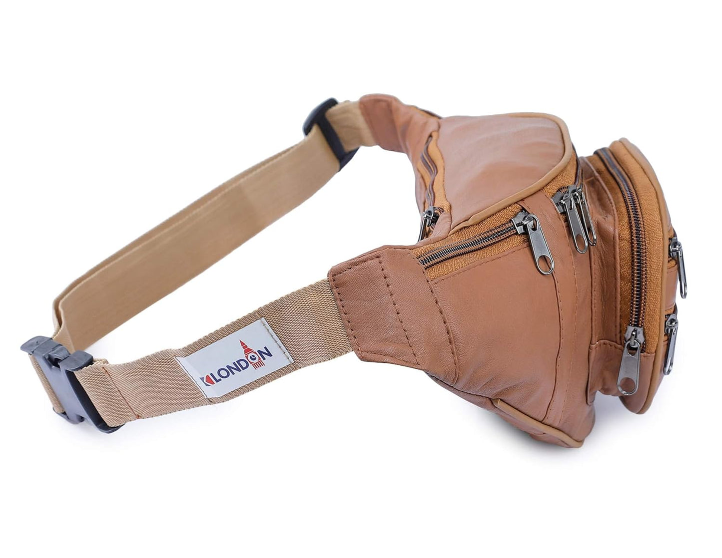 London Real Leather Brown Waist Bag Fanny Bag