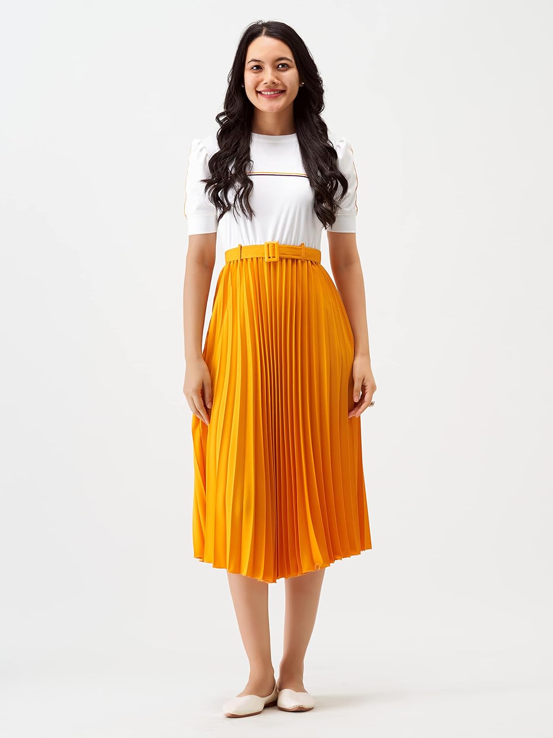 AASK Women Fit& Flare Polyster Solid Dress for Women