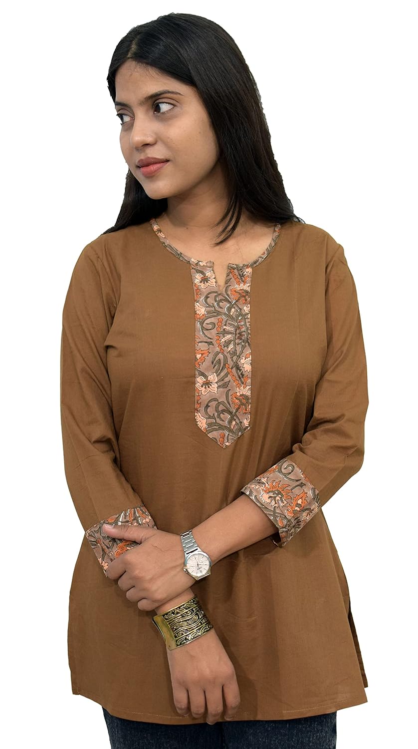 JAIPUR HAND BLOCK Women's Cotton Top |Tunic