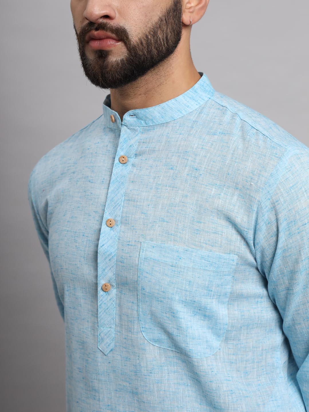LATEST CHIKAN Men's Cotton Regular Textured