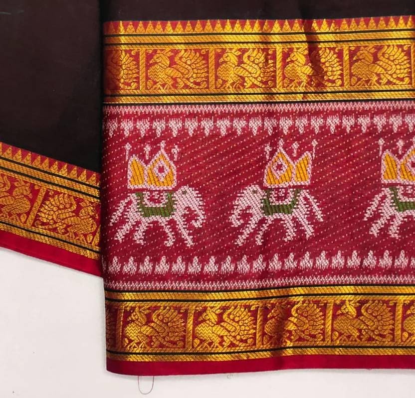 Women Cotton Silk Saree with unstitched blouse