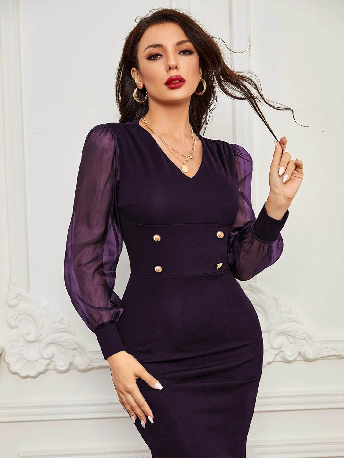 Women's MIDI Bodycon Dress One Piece Dress for Women