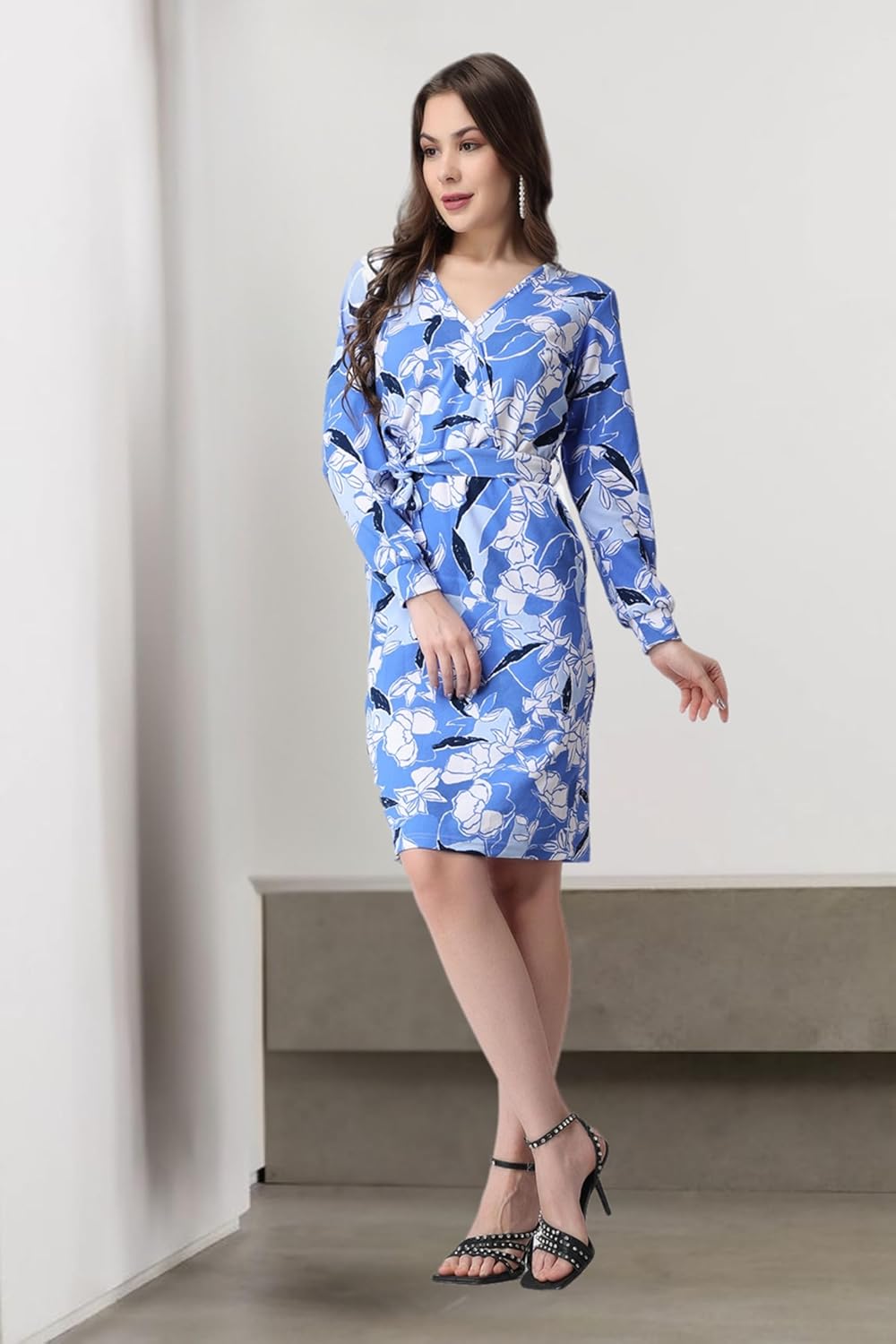 POPWINGS Casual Floral Printed Maxi Length Fit & Flare Dress for Women || Summer Dress for Women || Flare Maxi Dress for Women Stylish || Sleeveless Dress for Women