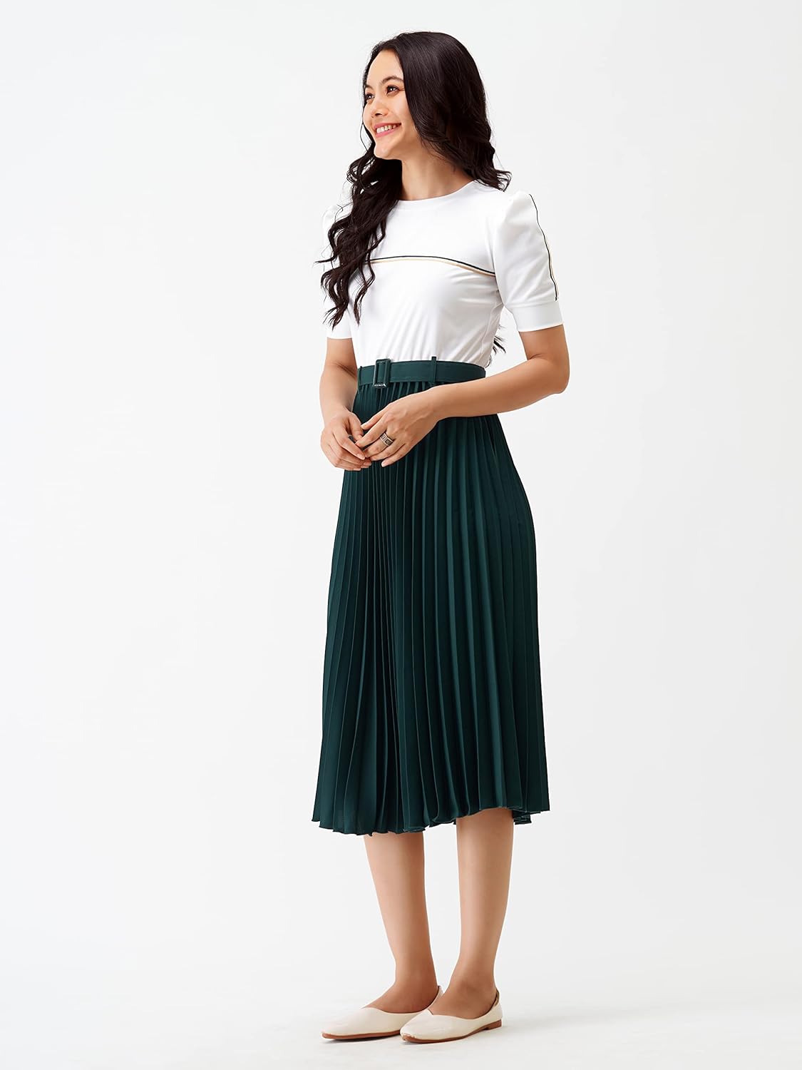 AASK Women Fit& Flare Polyster Solid Dress for Women