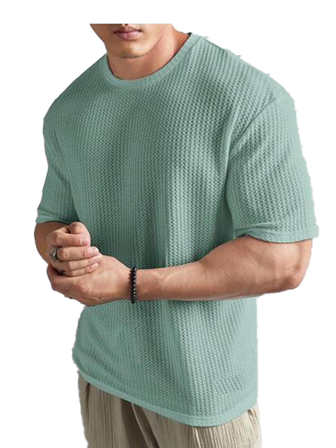 O3e Mens Solid Dotted Unique Design Oversized