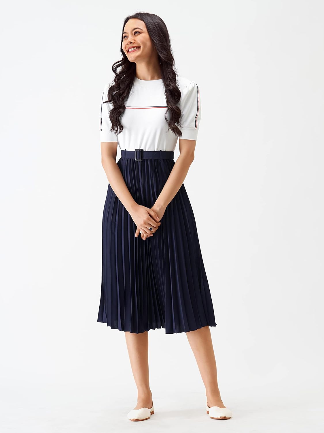 AASK Women Fit& Flare Polyster Solid Dress for Women