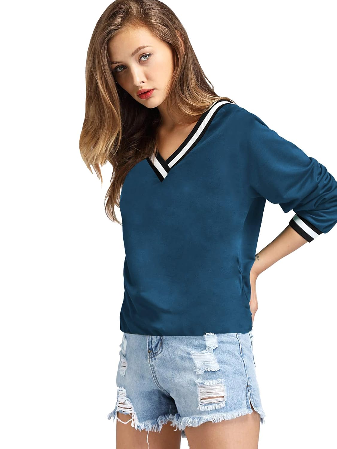 Fabricorn Stylish Plain Green Long Sleeve Cotton Tshirt for Women (Green)