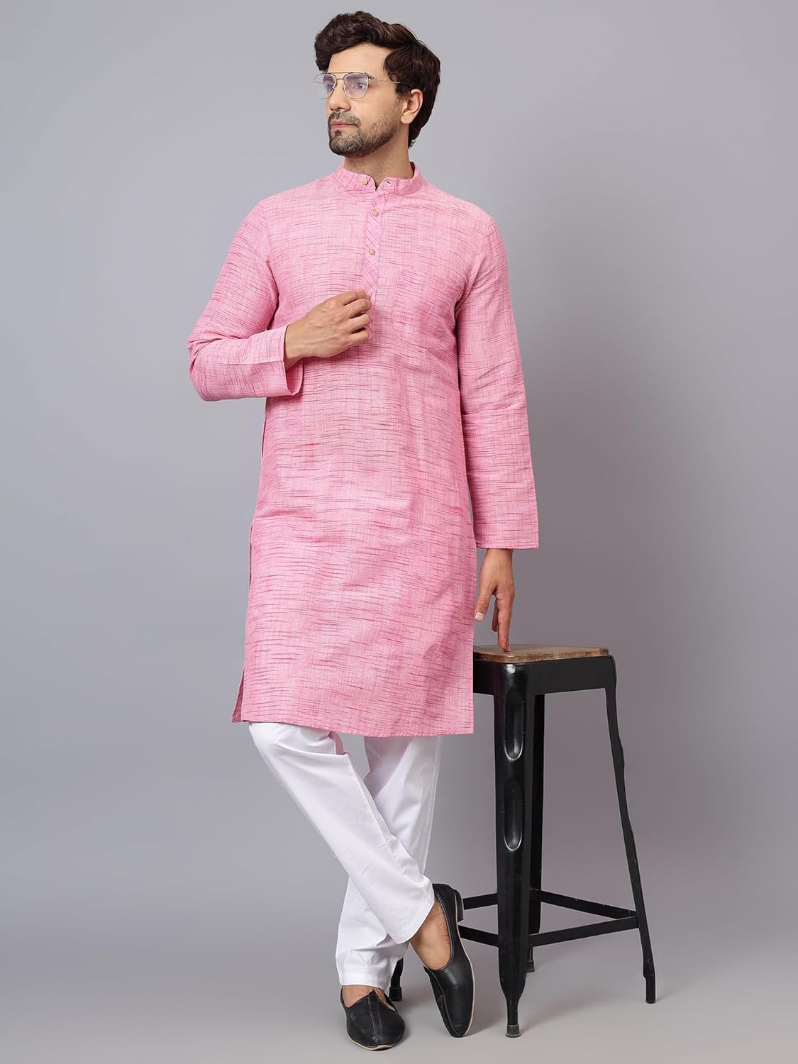 LATEST CHIKAN Men's Cotton Regular Kurta