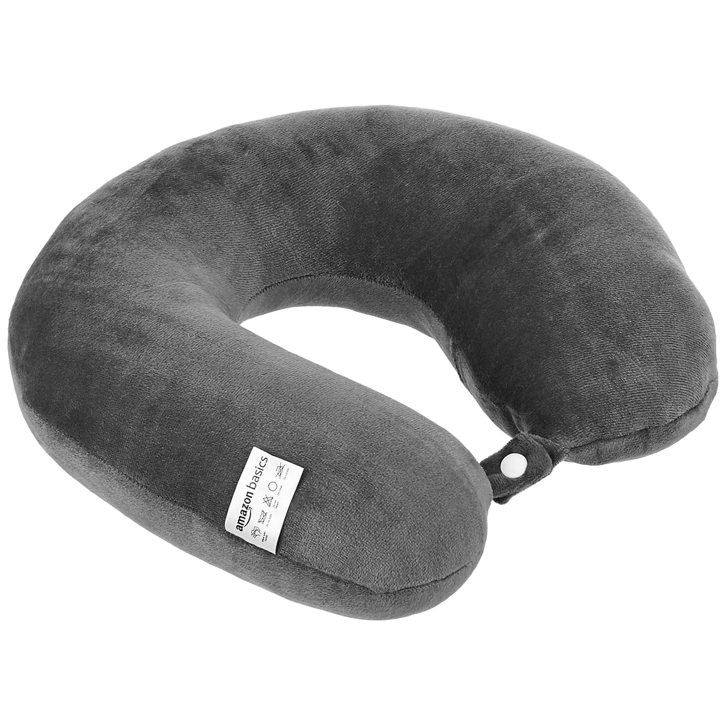 amazon basics Travel Neck Pillow | Soft Velvet Fabric