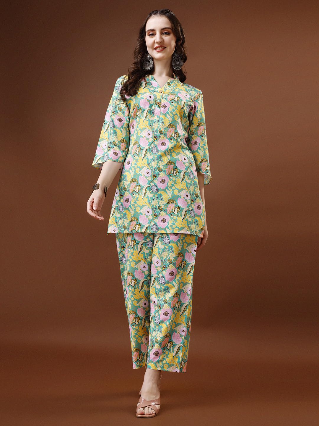 Yashika Women Trendy Printed Cotton Blend Straight