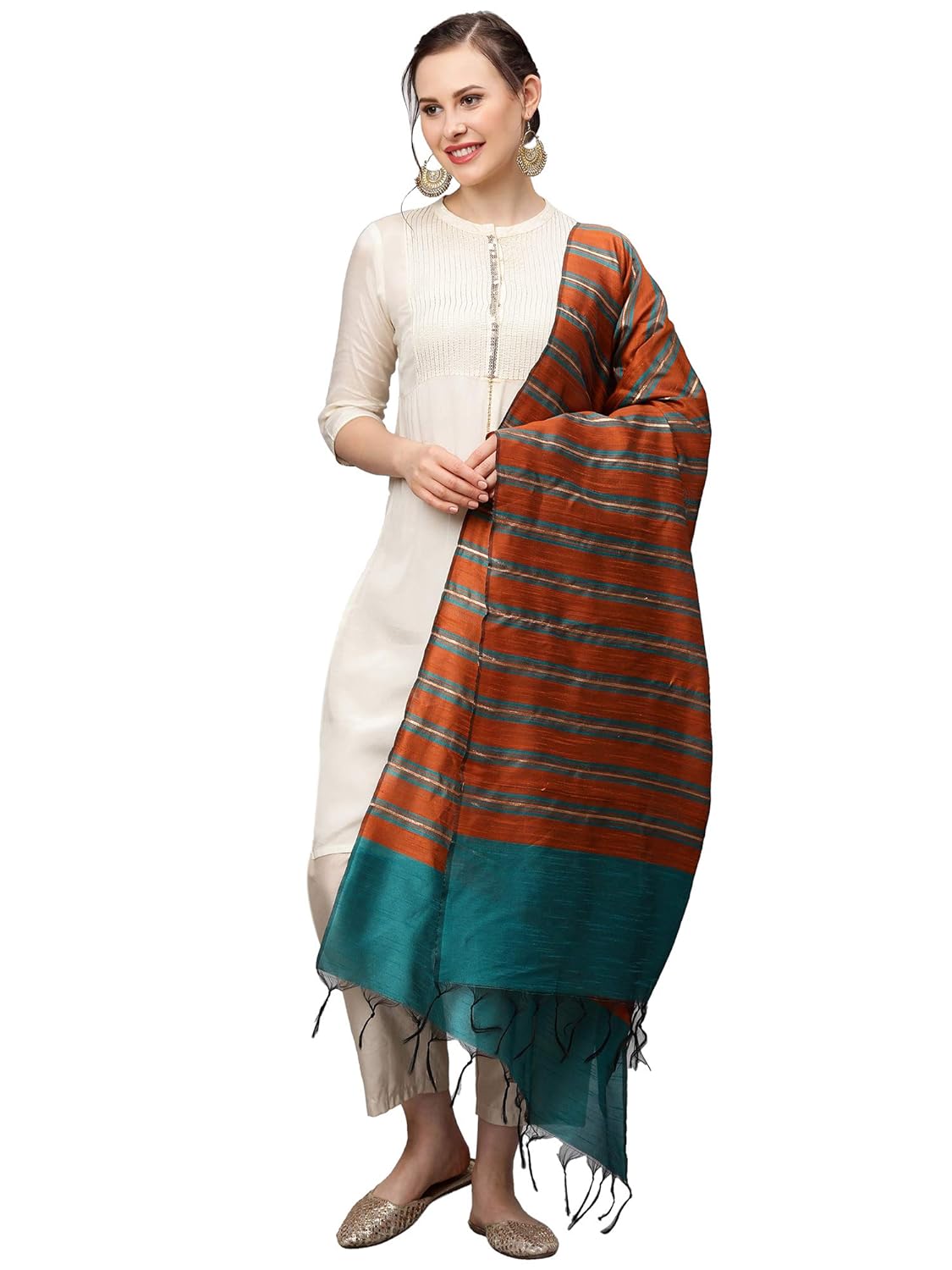 INDO ERA Women's Rayon Woven Design Dupatta