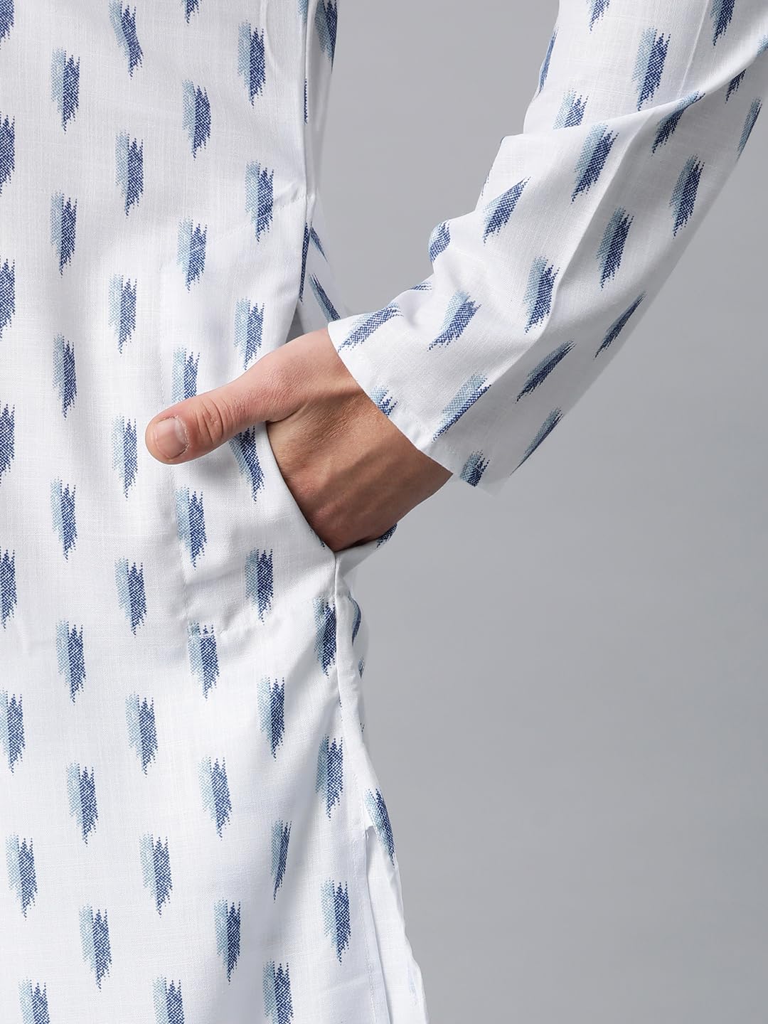 Luxrio Kurta for Men Cotton Blend Printed Regular Fit