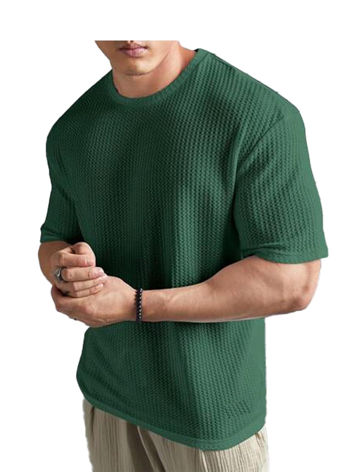 O3e Mens Solid Dotted Unique Design Oversized