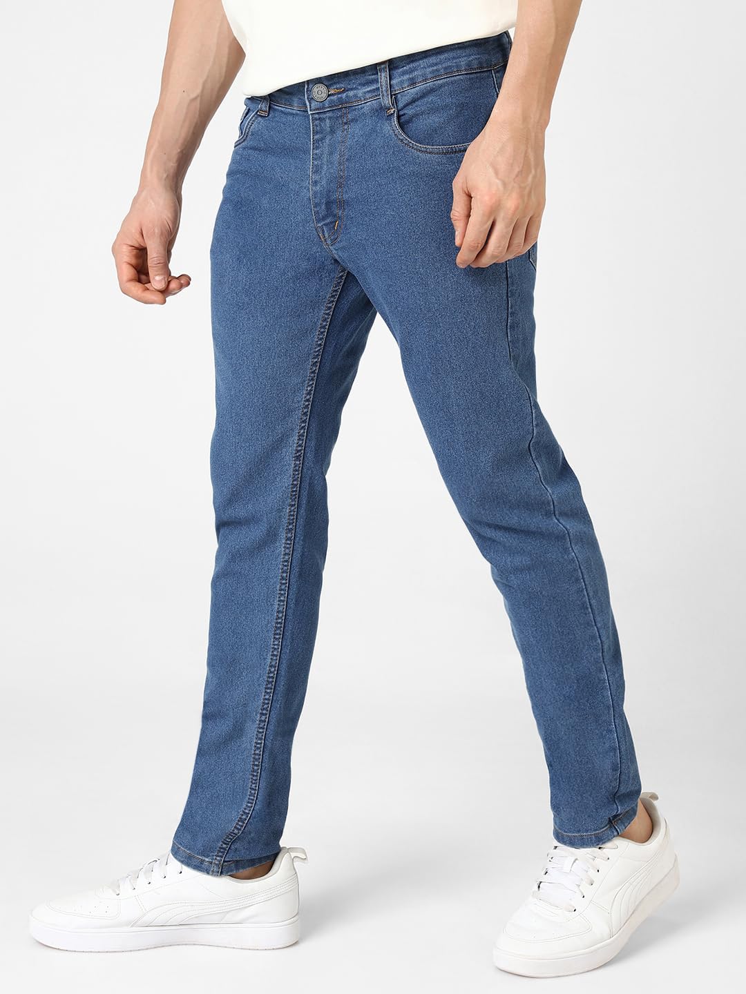 Urbano Fashion Men's Slim Fit Washed Jeans Stretchable