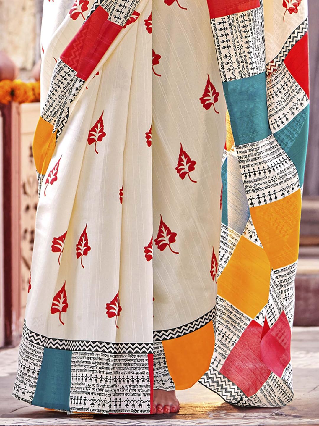 Women's Bhagalpuri Silk Ethnic Motif Printed Saree