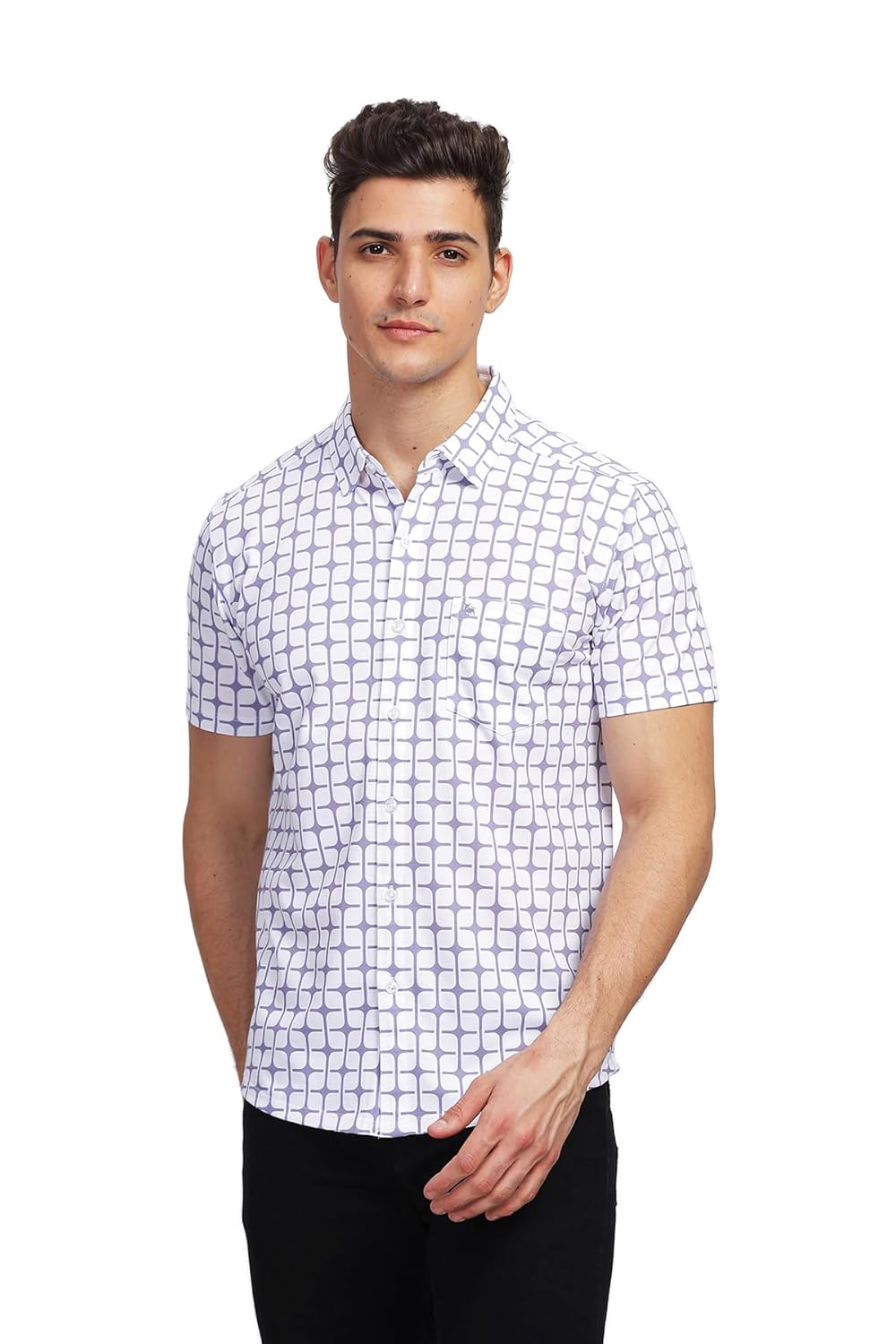 BULLMER Trendy Regular Fit Printed Causal Shirt for Men