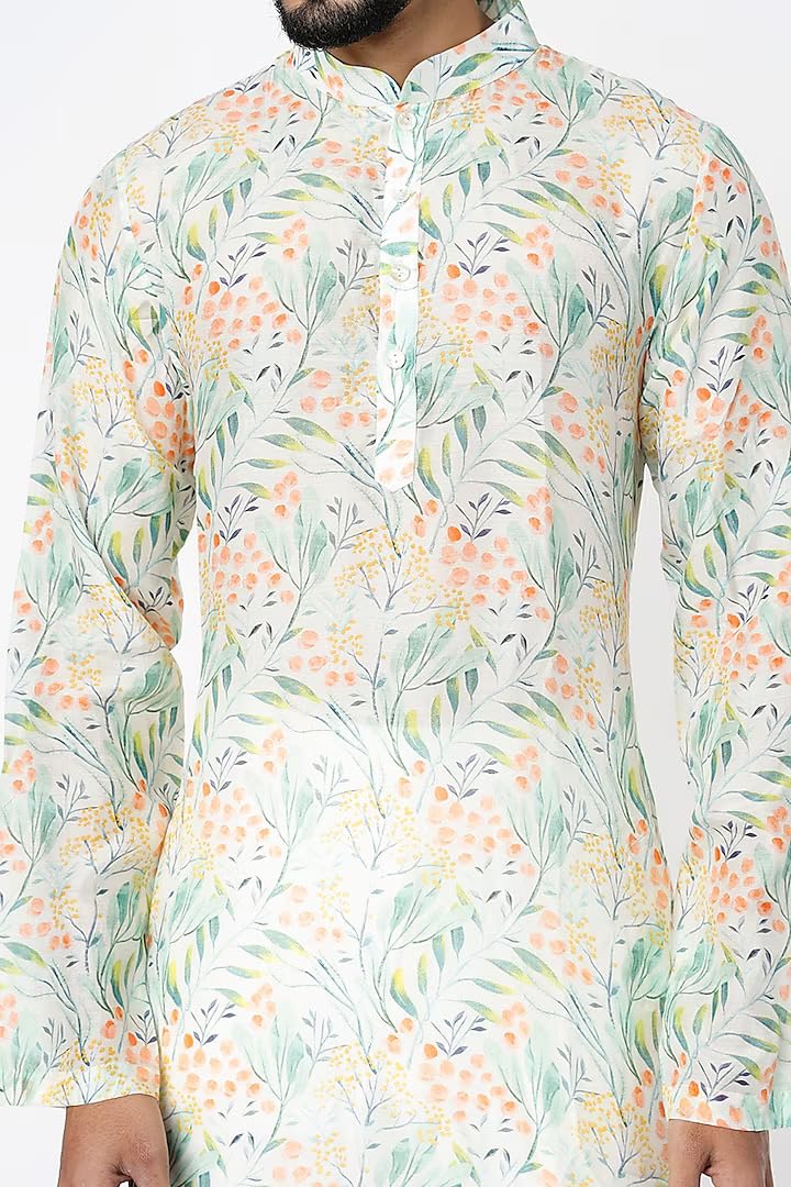Men's Cotton Blend Regular Fit Casual Regular Printed
