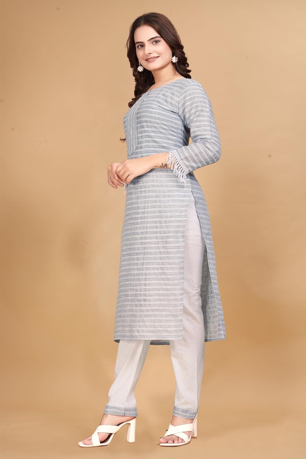 MS VHCK ENTERPRISE Women's Cotton Blend Striped