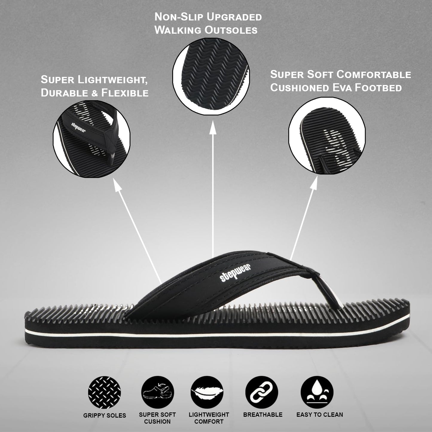 Stepwear Men's Flip Flops – Stylish & Durable - alphahostel.in