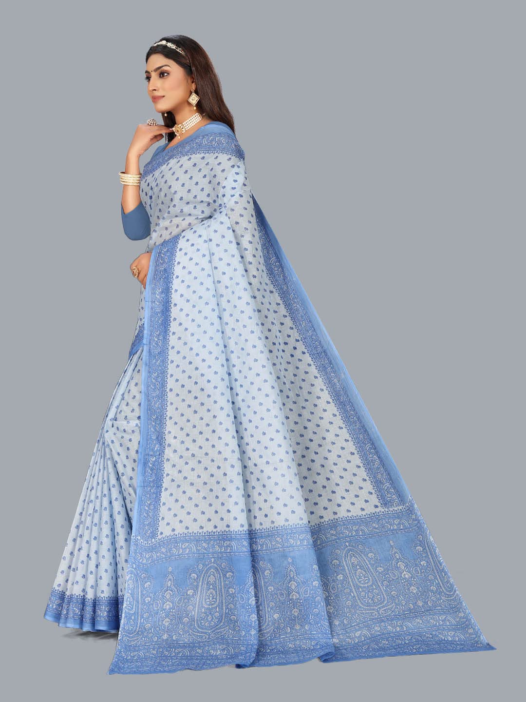 Pure Cotton Saree for Women without Blouse Piece