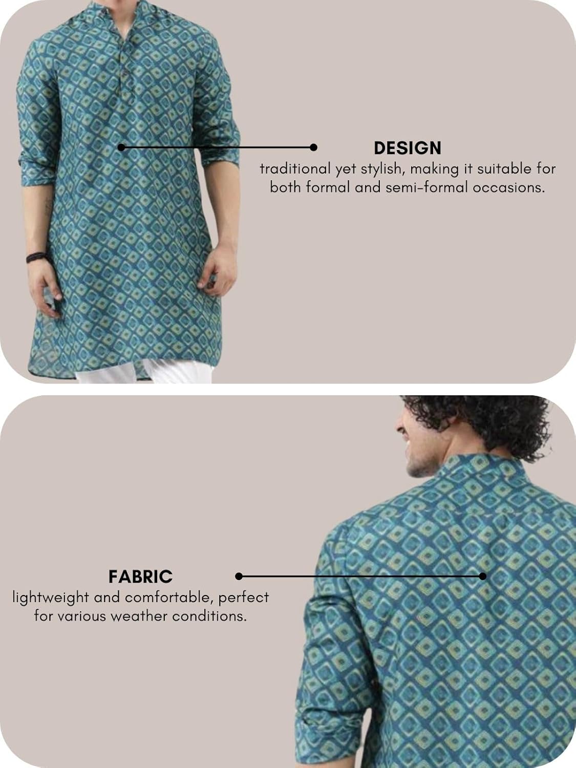 DHRUVI TRENDZ Rayon Kurta Set for Men | Men's Kurta