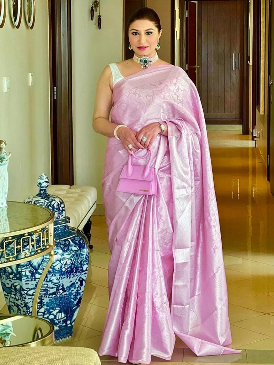 Women's Kanjivaram Soft Silk Blouse Piece For Wedding