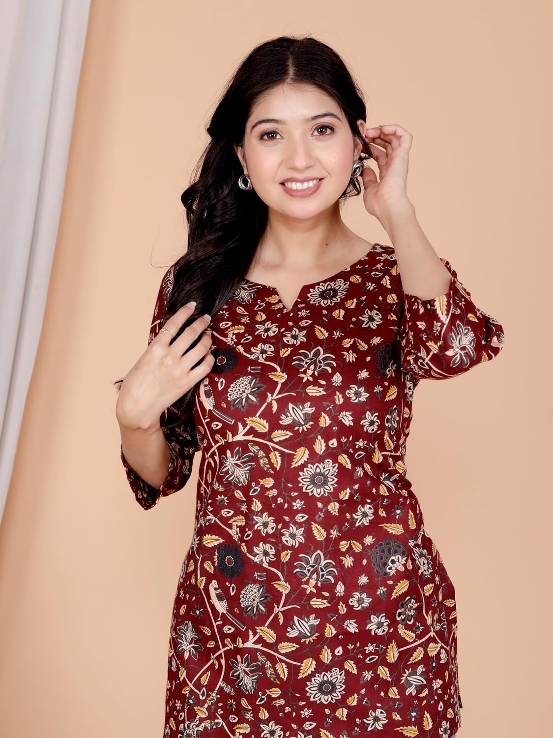 Women's Casual Jaipuri Cotton Printed Short Kurta