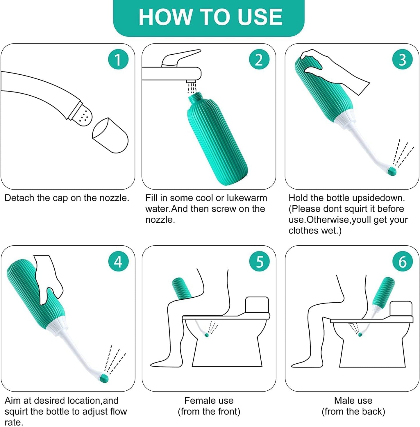 DOCAT Handheld Portable Bidet Spray Bottle for Toilet