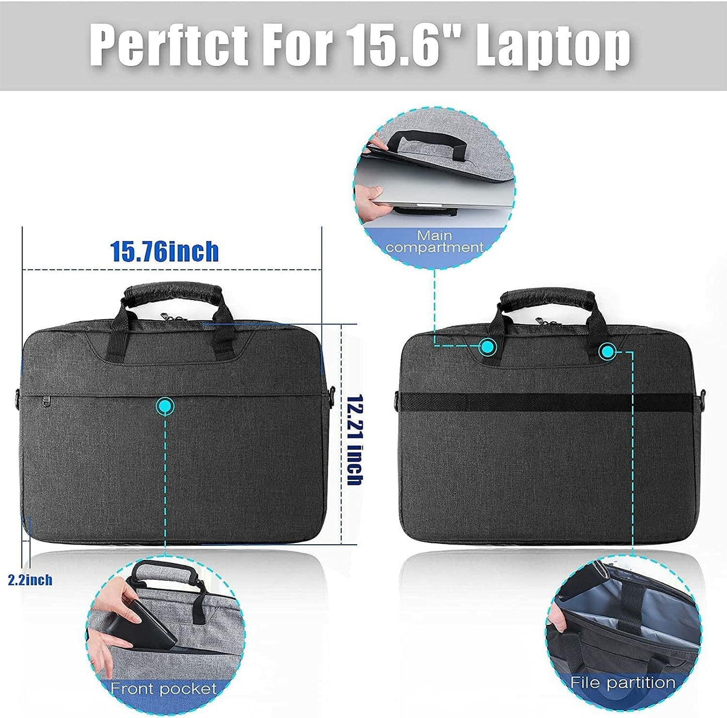 Dynotrek Legato Blue 15.6 inch Laptop Briefcase