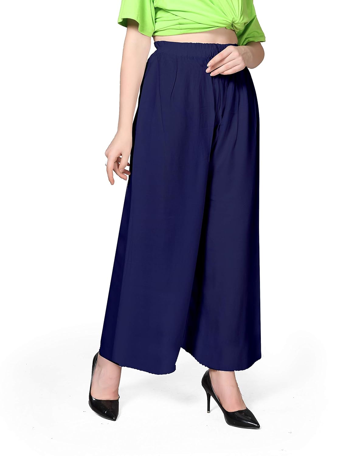 Pranjal Women's Premium Regular Fit Rayon Palazzo