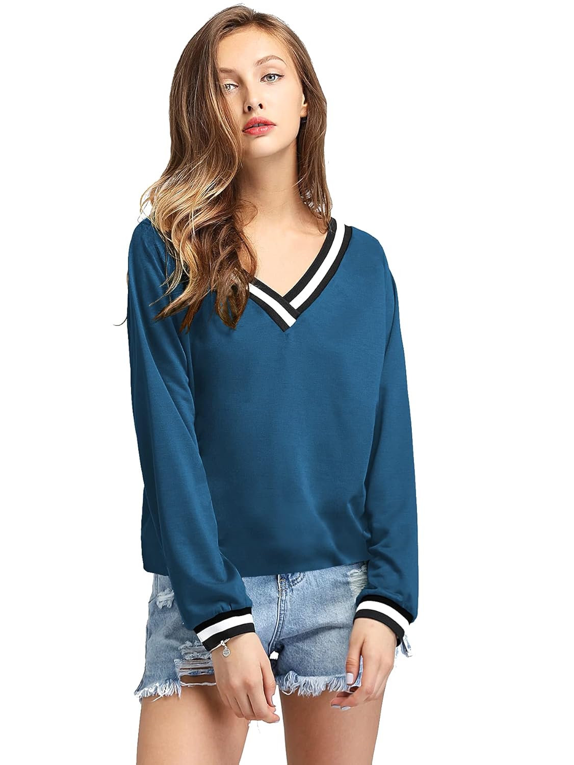 Fabricorn Stylish Plain Green Long Sleeve Cotton Tshirt for Women (Green)
