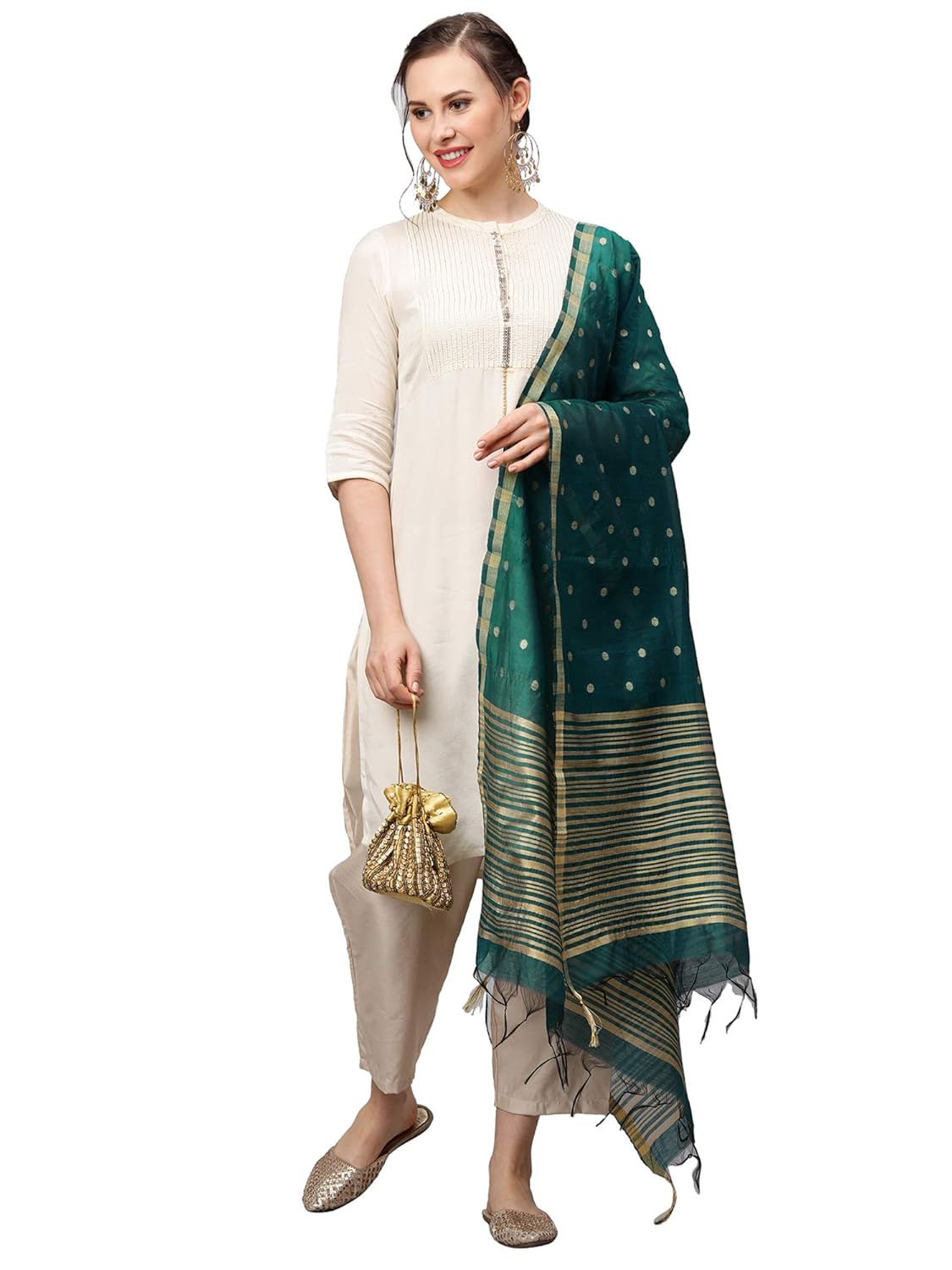 INDO ERA Women's Rayon Woven Design Dupatta