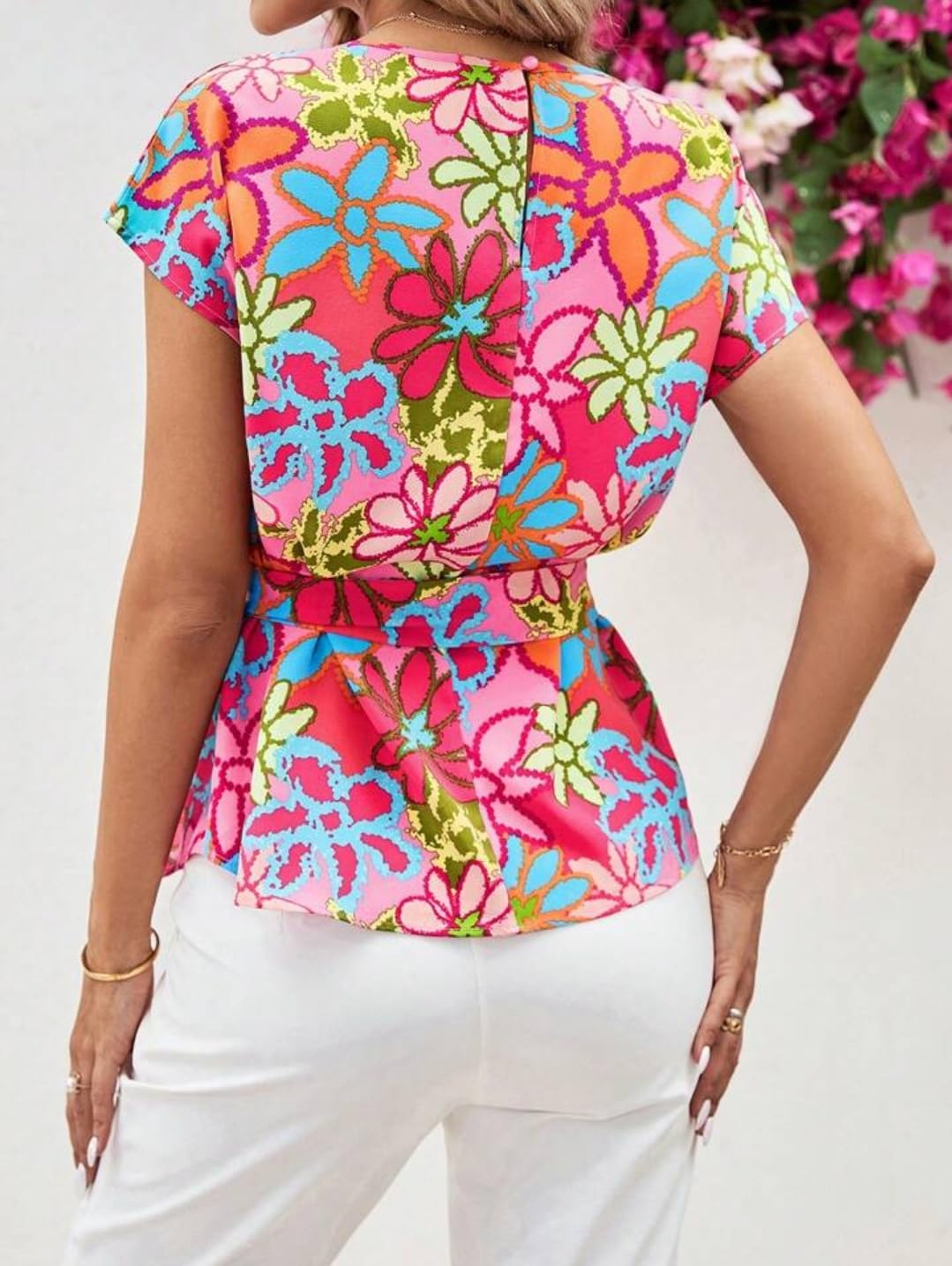 Gufrina Women Western Top with Floral Printed Design