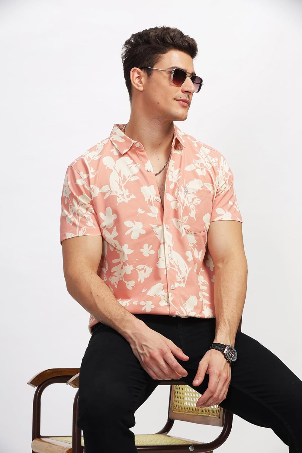BULLMER Trendy Regular Fit Printed Causal Shirt for Men