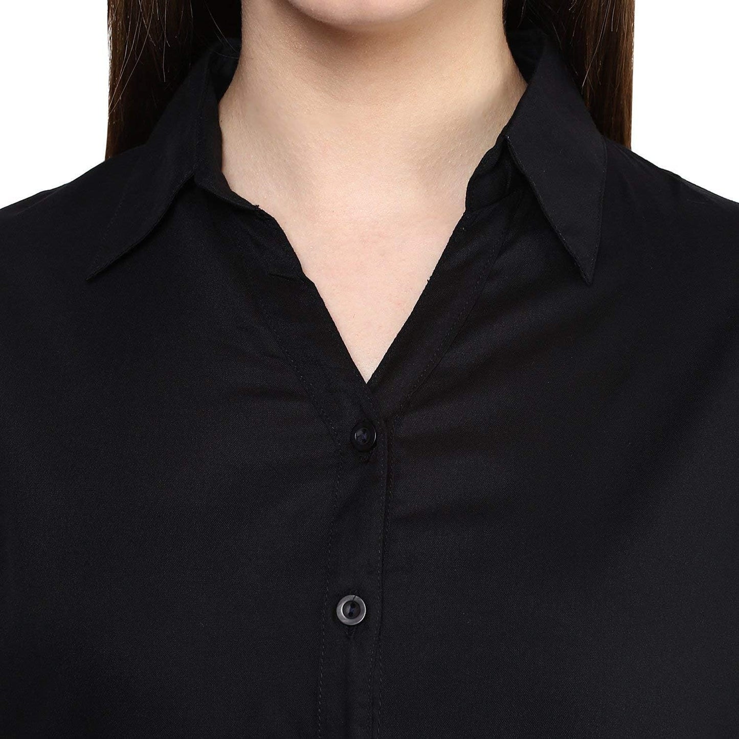Leriya Fashion Solid Regular Fit Long Tops Oversized Shit