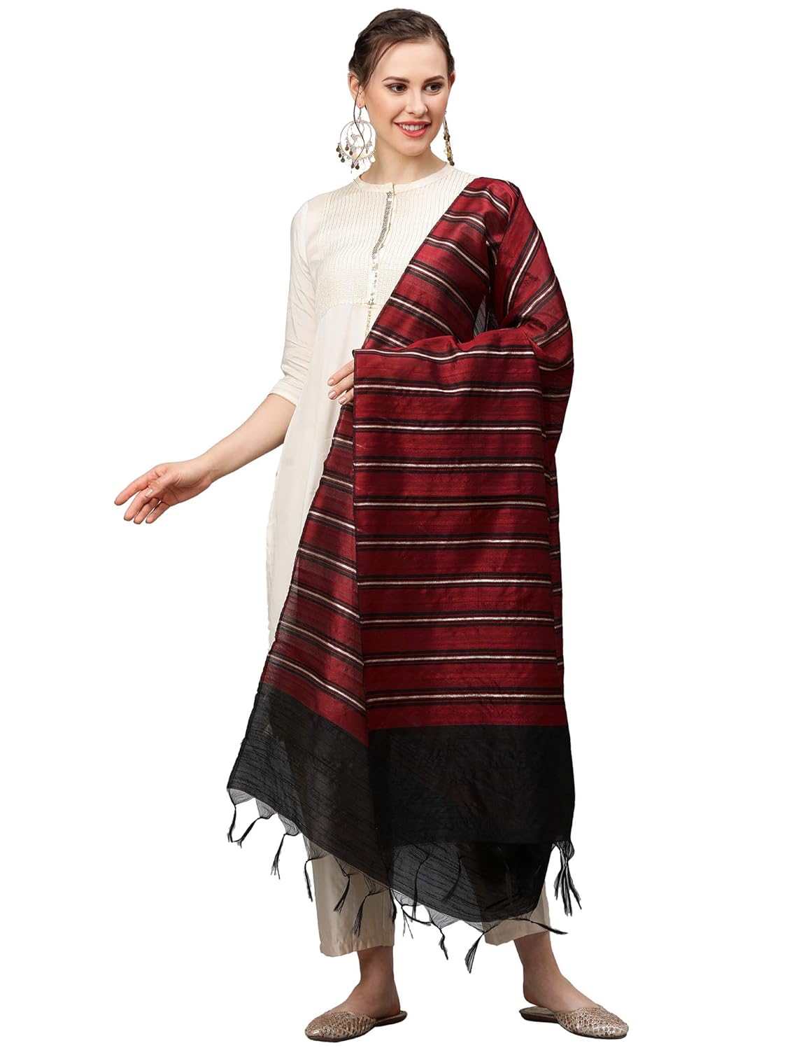 INDO ERA Women's Rayon Woven Design Dupatta