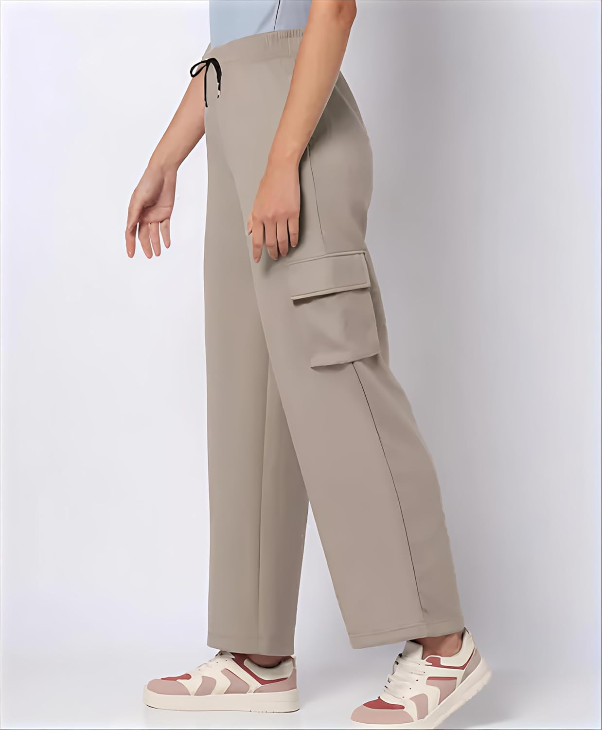 Women's High-Waist Wide Leg Cargo Pants