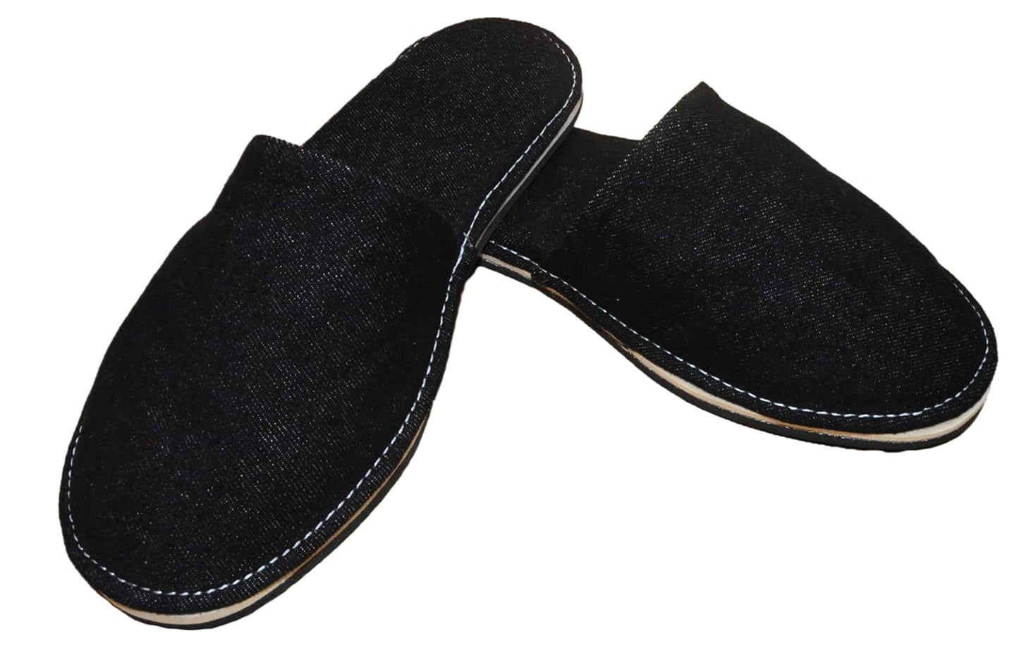 Black Denim super soft and comfortable Slippers - alphahostel.in