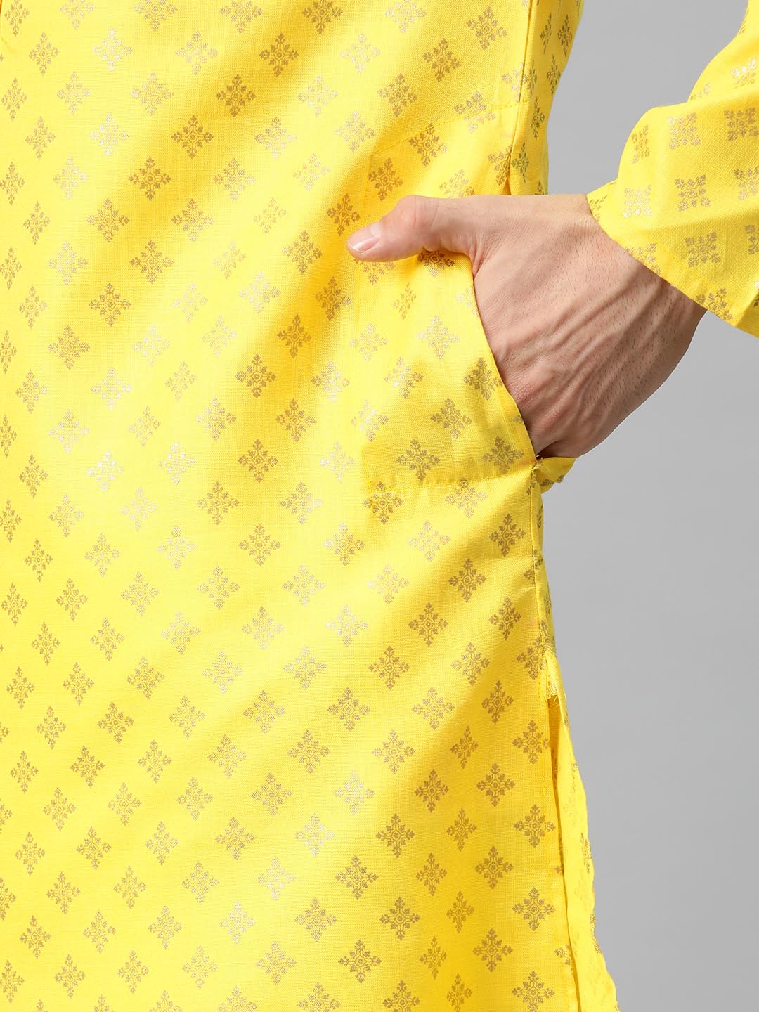 Luxrio Kurta for Men Cotton Blend Printed Regular Fit