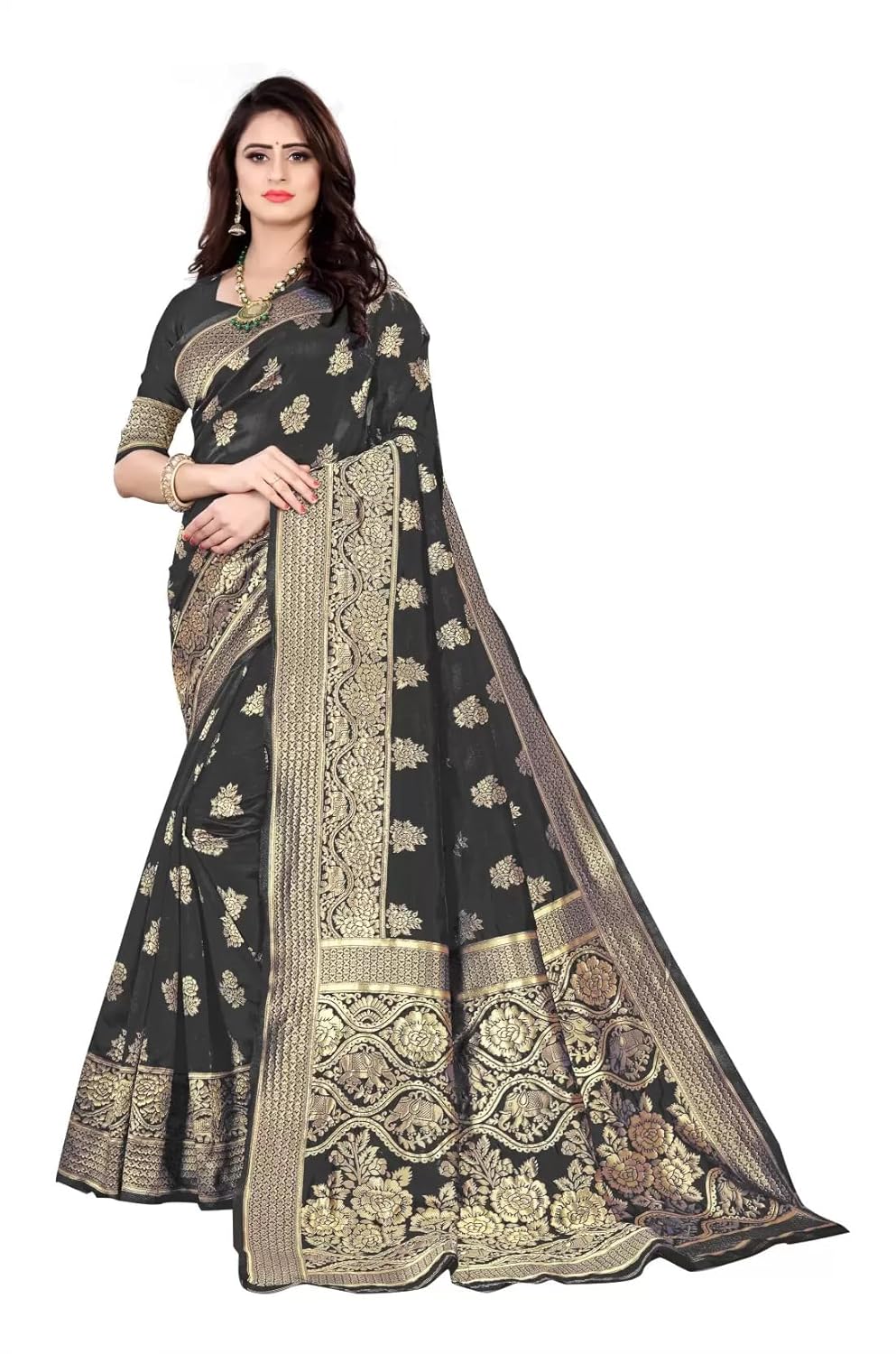 Women's Banarasi SareeSilk Saree With Blouse Piece