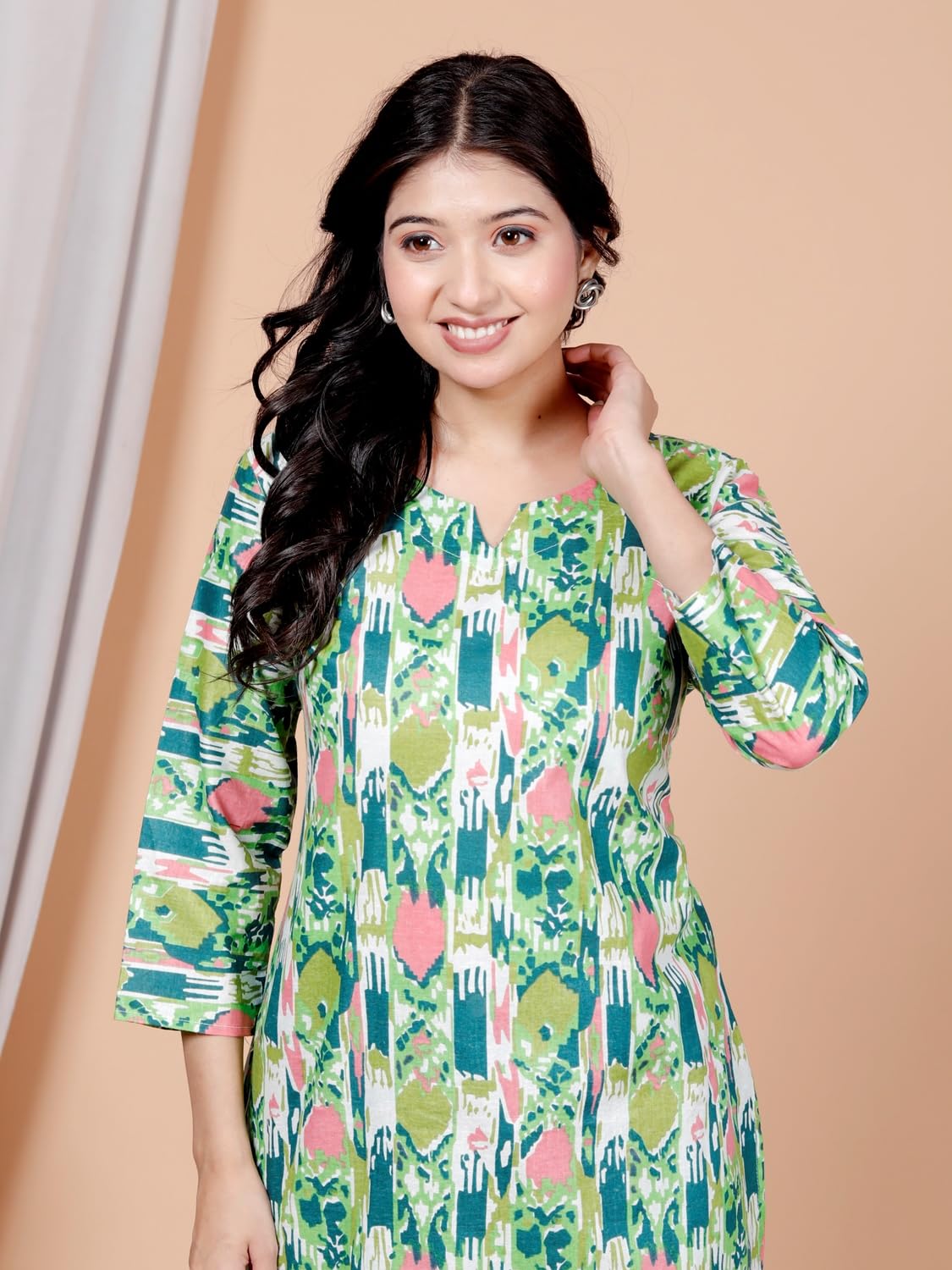 Women's Casual Jaipuri Cotton Printed Short Kurta