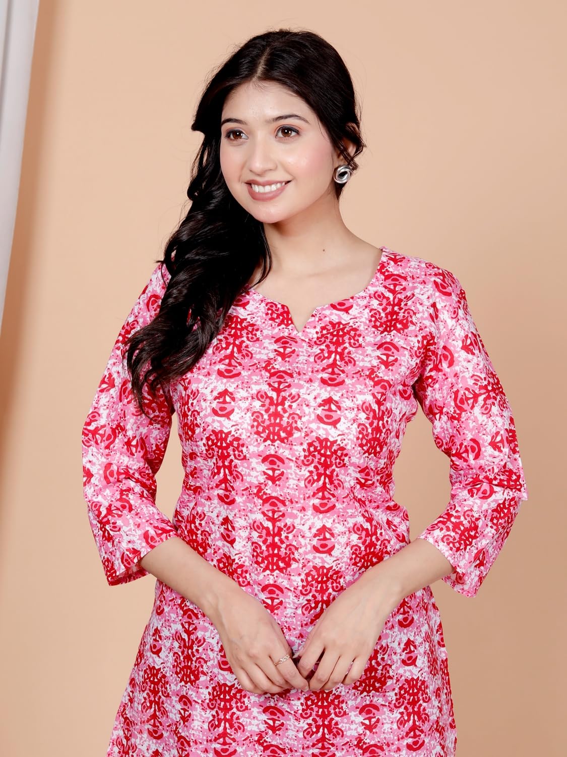Women's Casual Jaipuri Cotton Printed Short Kurta