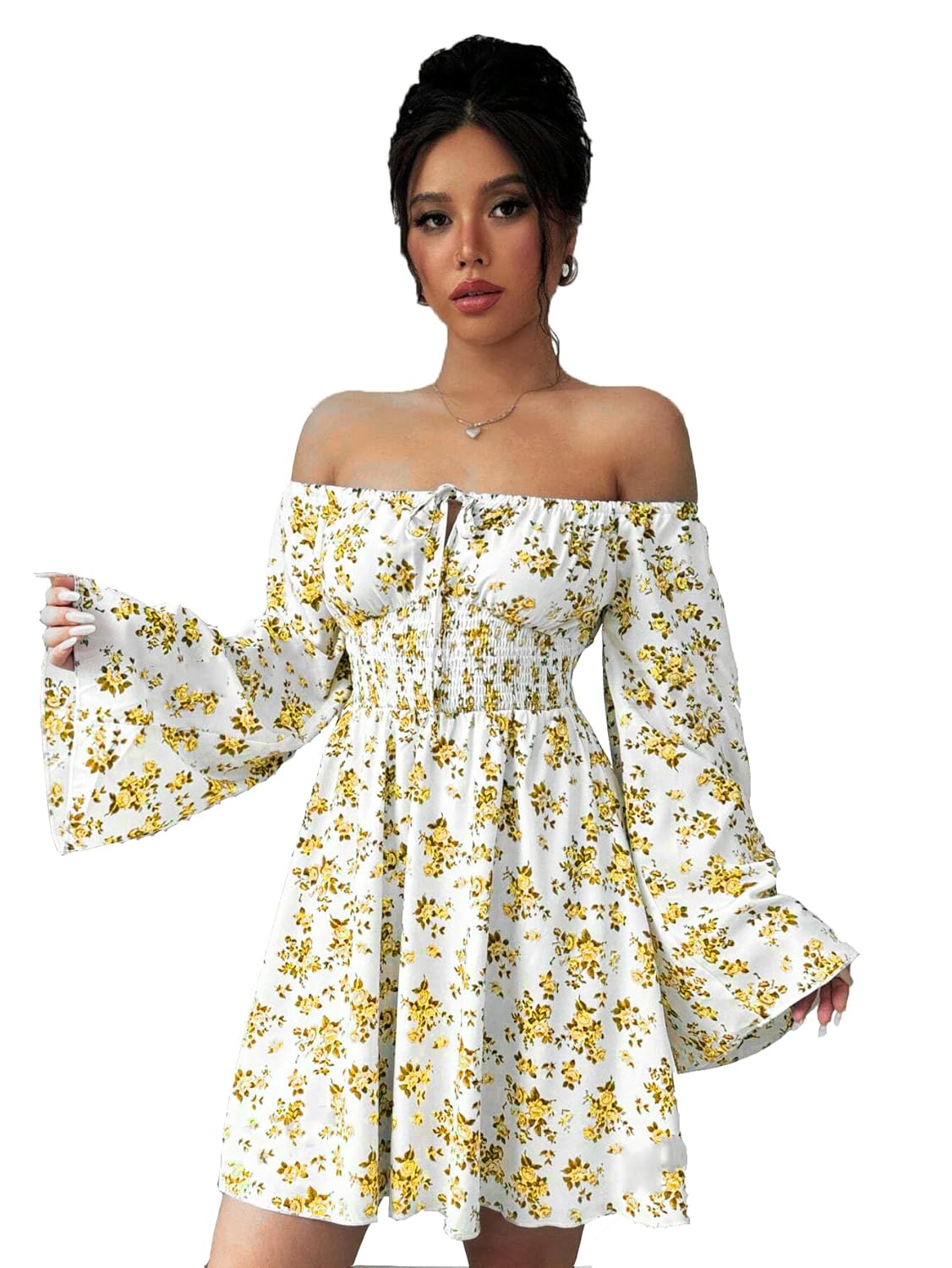 KATECLO Stylish Korean Off-Shoulder Frocks for Women & Girls | Western Mini & Midi Dresses | Aesthetic Casual & Formal Outfits