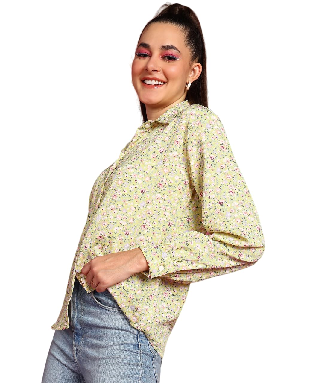 POPWINGS Printed Full-Sleeves Regular-Fit Polyester