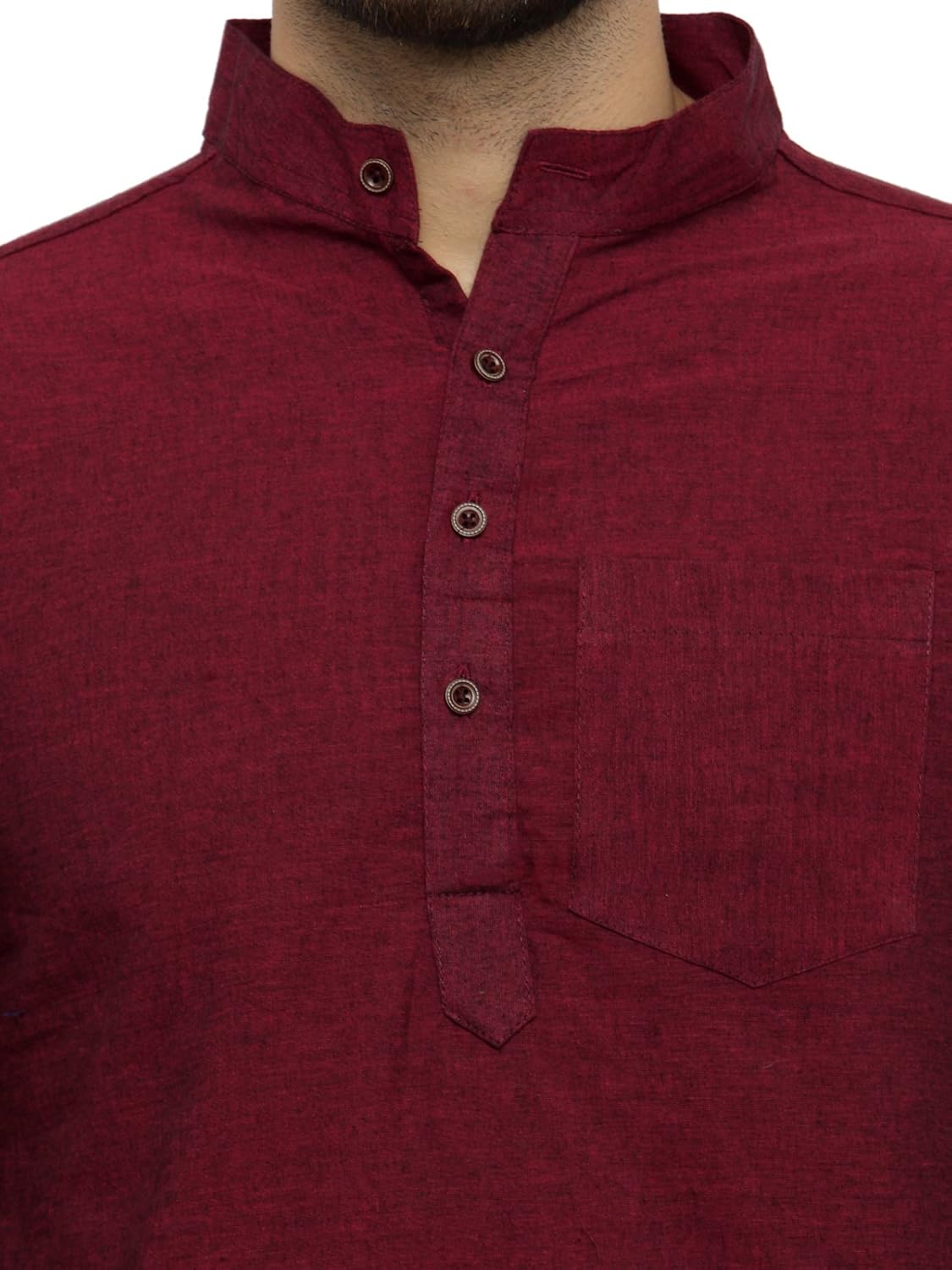 Enchanted Drapes Mens' Solid Cotton Long Kurta