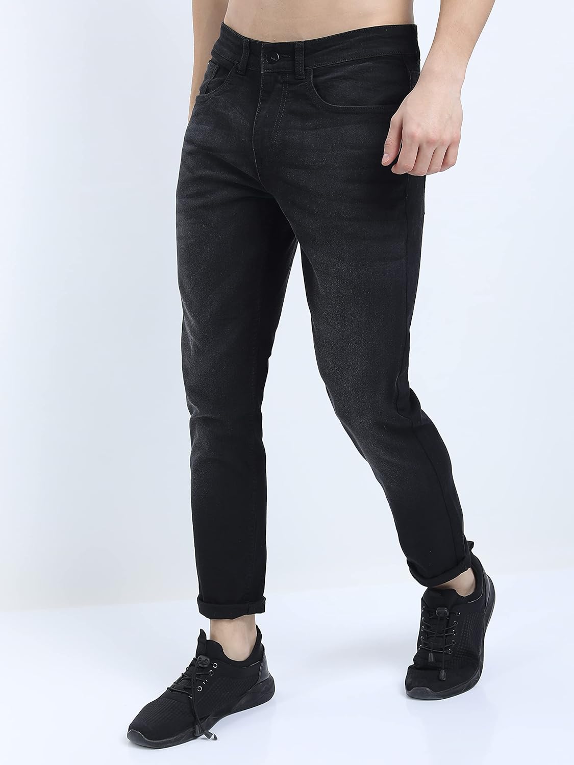 KETCH Men's Tapered Fit Mid Rise Jeans