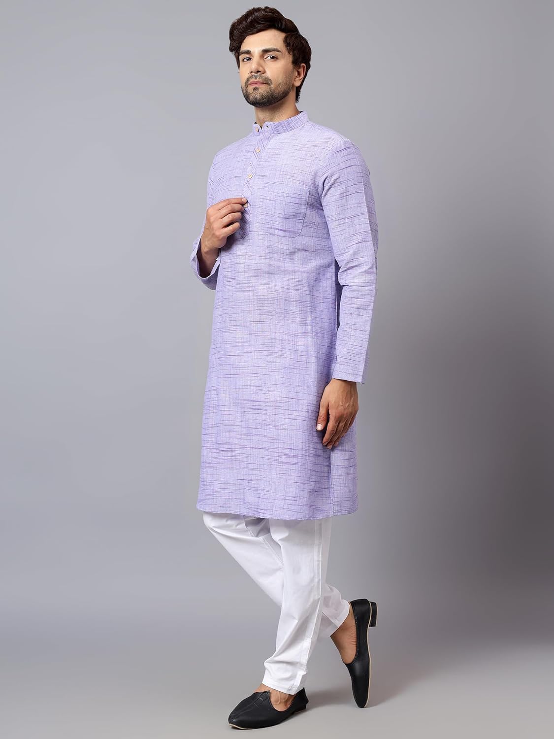 LATEST CHIKAN Men's Cotton Regular Kurta