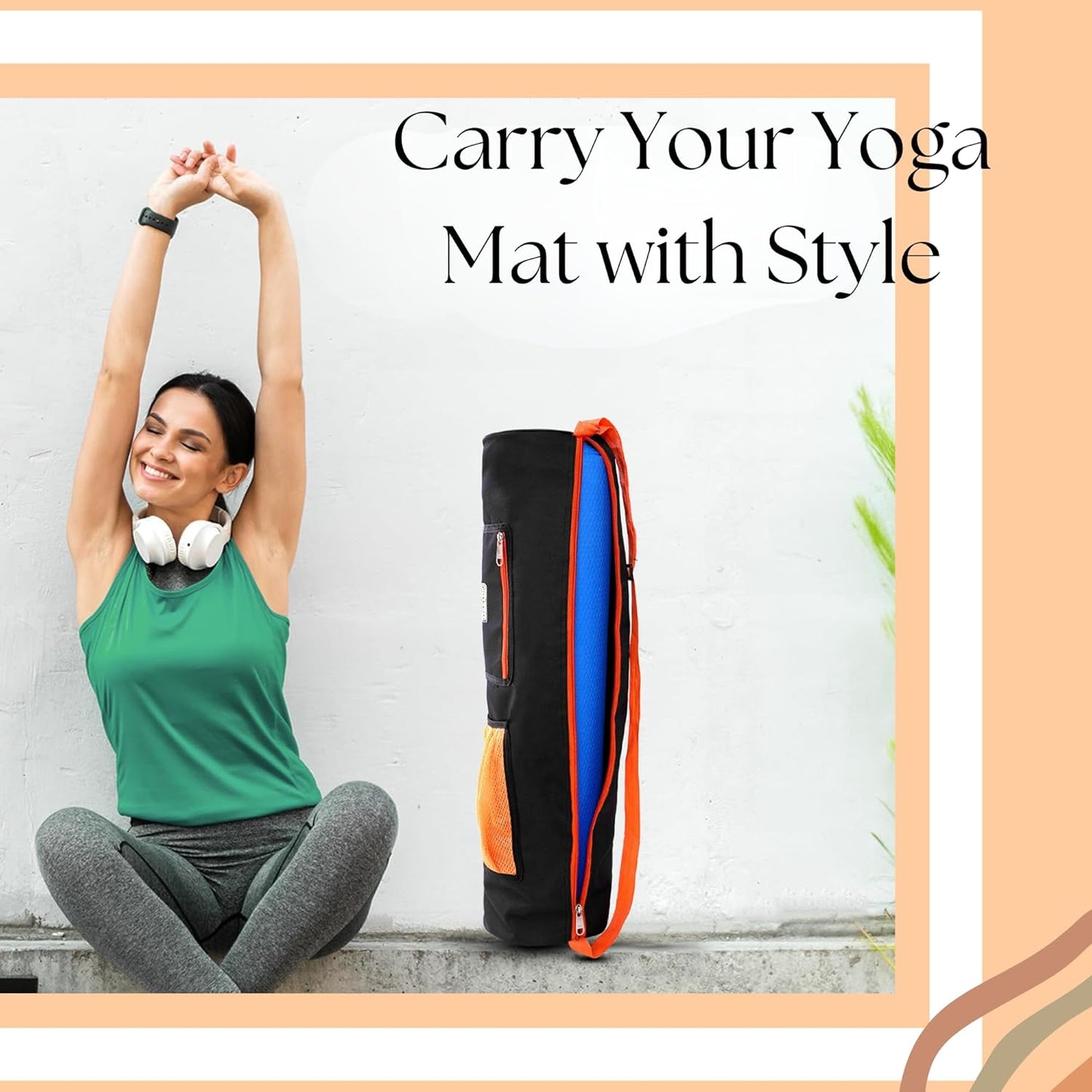 PHILLIN Yoga Mat Cover Bag with Adjustable Shoulder