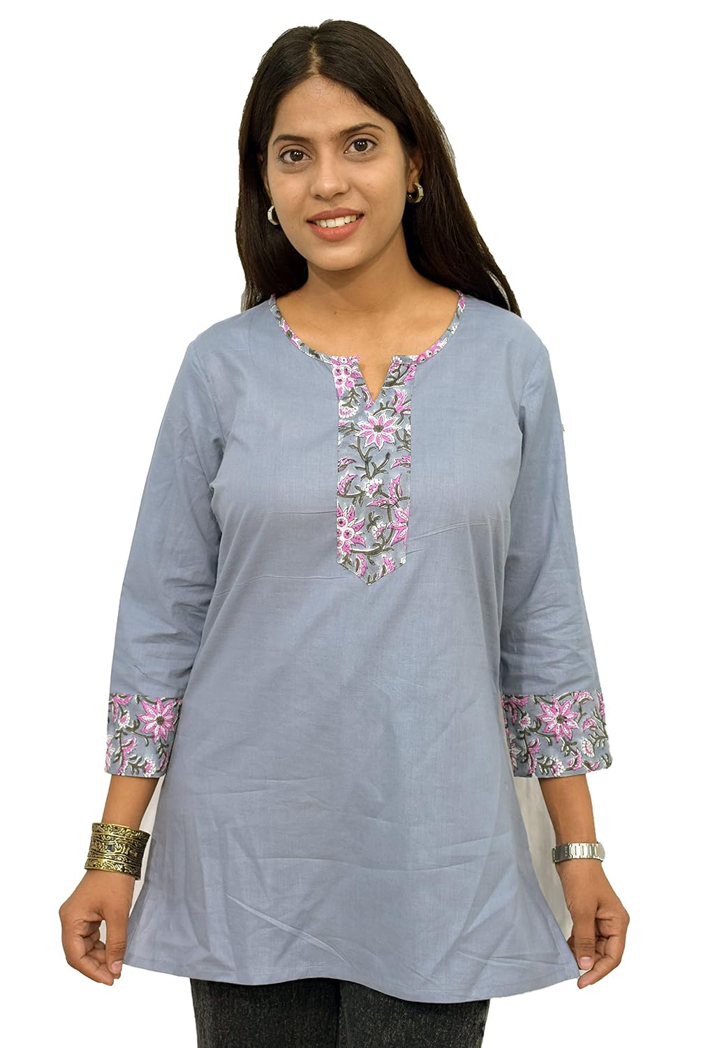 JAIPUR HAND BLOCK Women's Cotton Top |Tunic