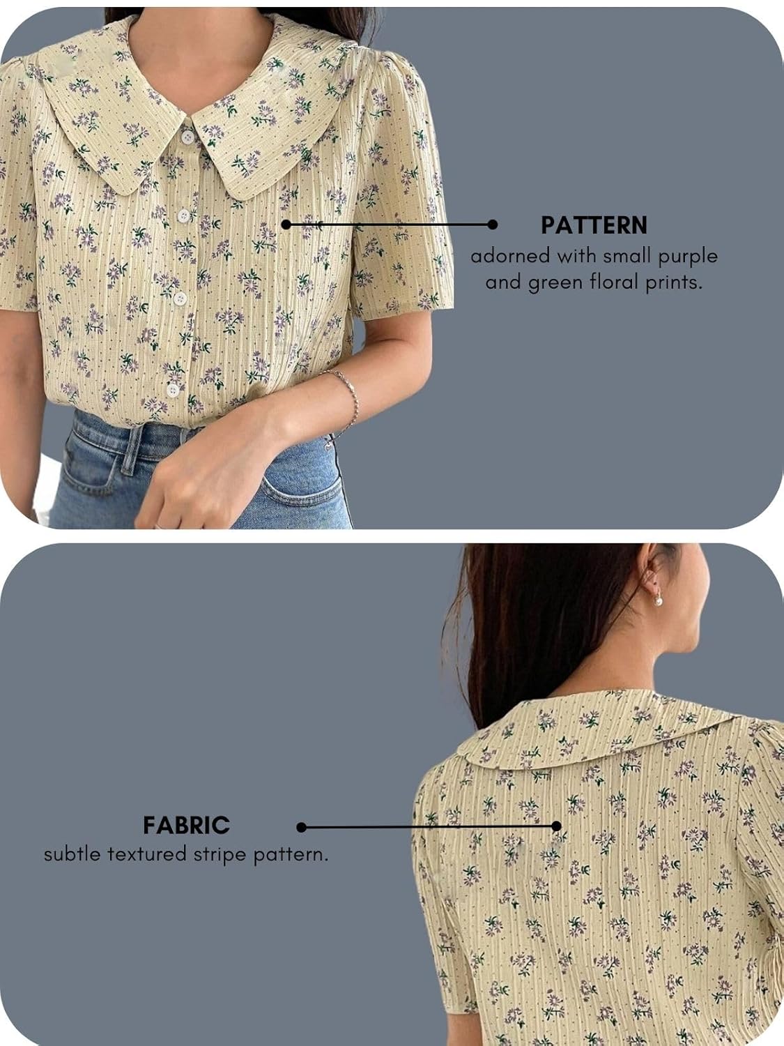 GRECIILOOKS Oversized Shirt for Women – Korean Casual Short Sleeve Loose Fit Top | Plus Size Summer Wear for Girls & Women